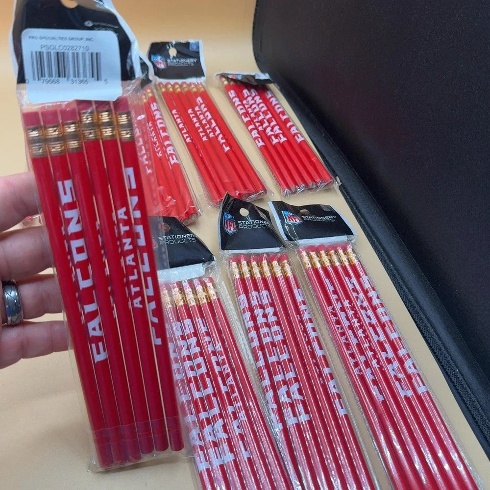 (8) Atlanta Falcons Pencils Red 8-Count 6-Pack Lot NFL Licensed